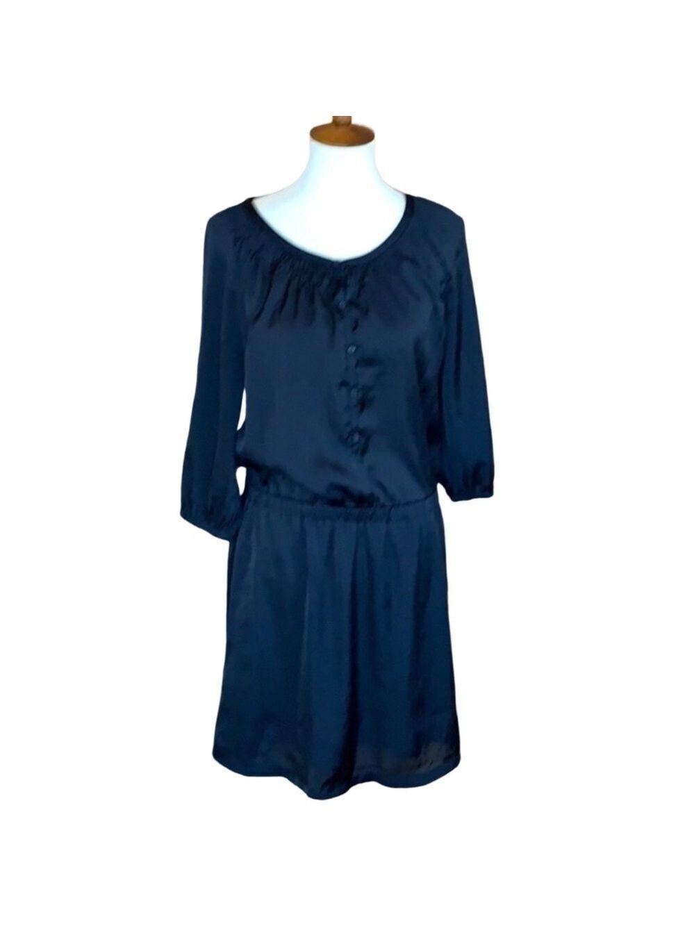 Old Navy black smocked drop waist dress Size Medium
